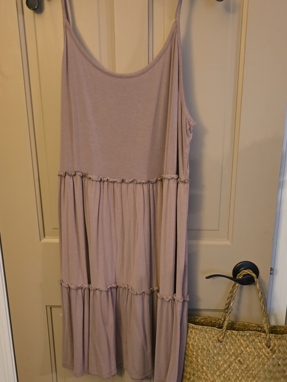 Maurices Lavender Tiered Maxi Dress with Spaghetti Straps